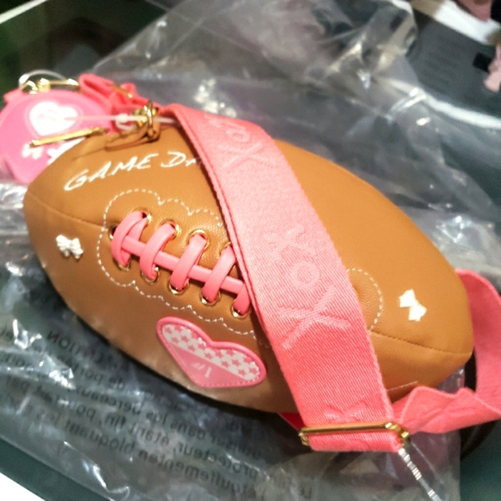 Betsey Johnson Foot Ball Game DAY Crossbody Bag NWT.